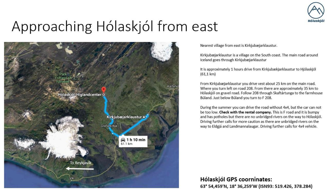 Holaskjol Highland Center Kirkjubaejarklaustur Luaran gambar